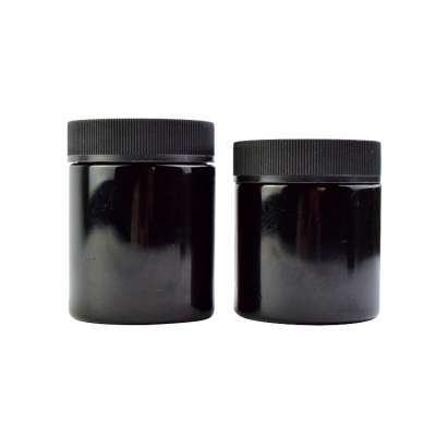 2 oz 4 oz 6 oz 10 oz black glass jars with child proof lids black uv glass jars