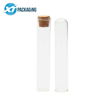 Cork Screw Container 22 mm*115 mm  high borosilicate glass Tube with cork lid