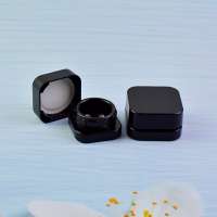 5ml 9ml square child proof container jars glass black glass jar