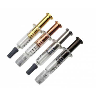 High quality wholesale price metal luer lock CBD glass syringe 1ml 3ml