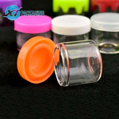 Concentrate container 5ml 9ml 1oz 2oz glass jar with child resistant lid wholesale price hemp package glass jar