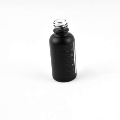 OEM Services 30ml Black matte Glass Tincture Bottle with embossed logo child proof dropper